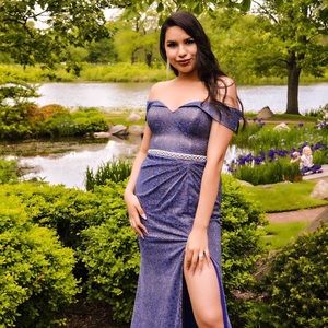 Blue Sparkly Prom Dress